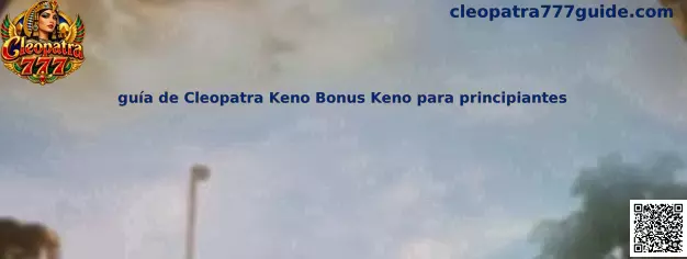Imagen ilustrativa de la guía de Cleopatra Keno Bonus Keno para principiantes